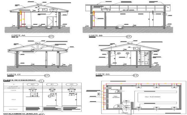 Small Coffee Shop Architecture Floor Plan and Elevation Design in AutoCAD DWG File