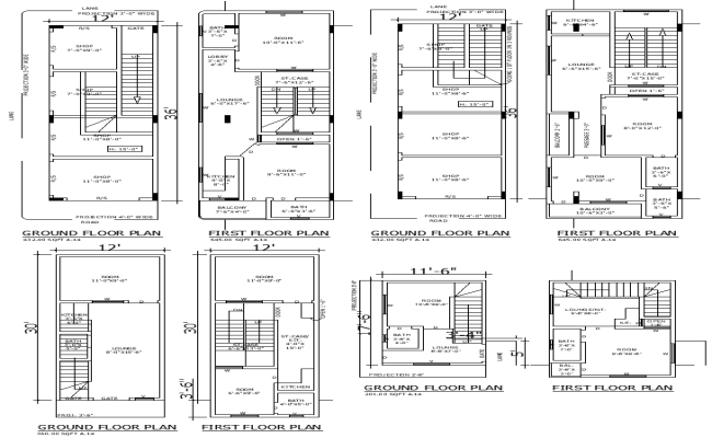 Small Rooms Hall and Kitchen Design CAD DWG Download