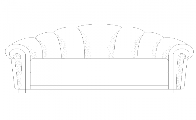 Sofa Plan Details in DWG File for Accurate Design Use