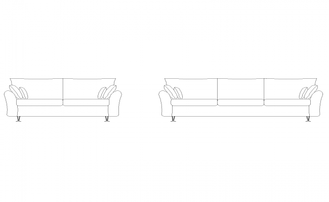 Luxury Sofa Set DWG File for Detailed Furniture Design