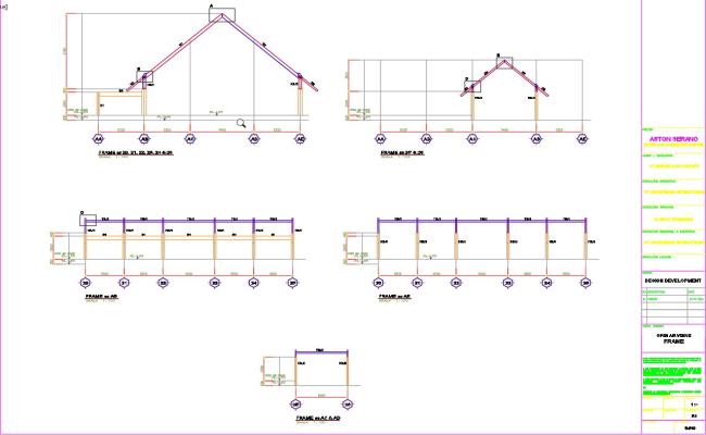 Layout of steel structure strut bar design and pillar design with ...