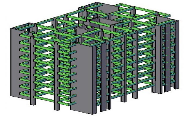 Explore Three-Story Building Architectural Layout in DWG File
