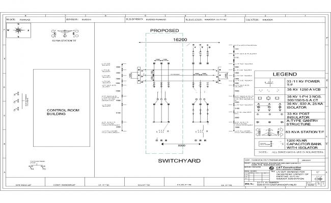 Substation Drawing with 5 MVA Power Transformer
