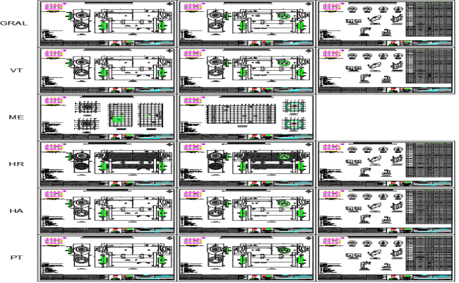 Super High-Pressure Gas Process Layout CAD with Sections in Details