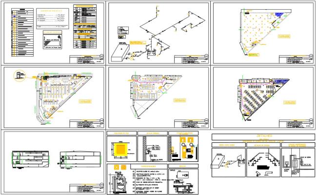 Supermarket Store Architecture Layout Plan and Interior Details in AutoCAD DWG Files