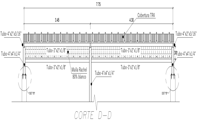 Surrounding wall Column and tile detail DWG AutoCAD file