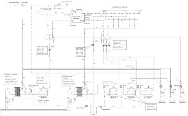 Swimming Pool Pump Installation Diagram AutoCAD DWG