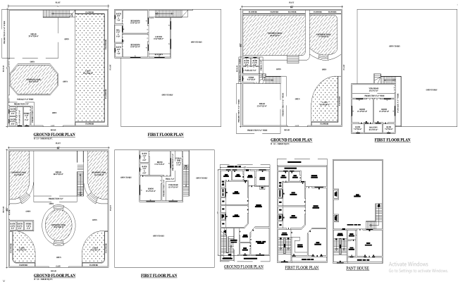 Swimming Pool, Shed, and Garden Layout Design AutoCAD DWG File