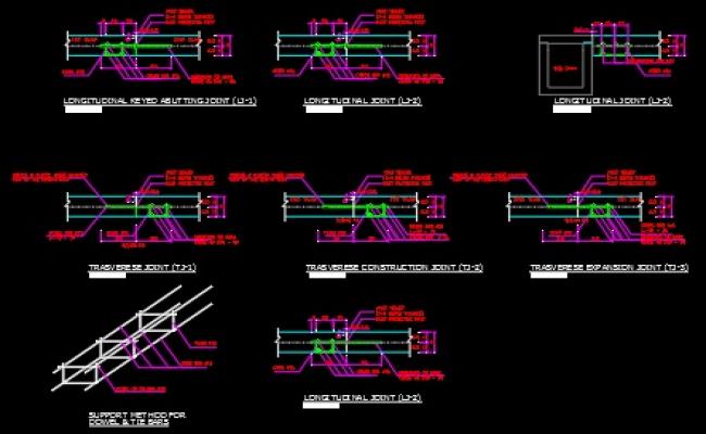 TRASVERESE JOINT & DOWEL BAR DETAIL