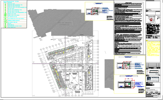 Telecommunication Architecture Building Layout in AutoCAD DWG