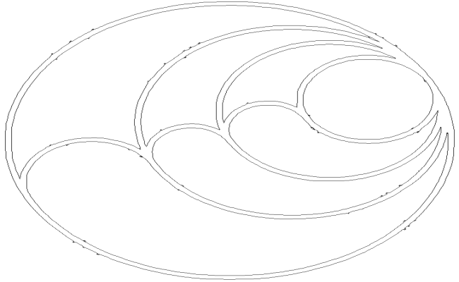 The wave stained glass pattern DWG AutoCAD file