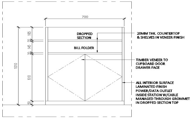 AutoCAD Furniture Timber Veneer Cupboard Door DWG Detail