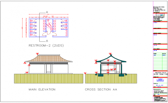 Toilet Plan detail dwg file