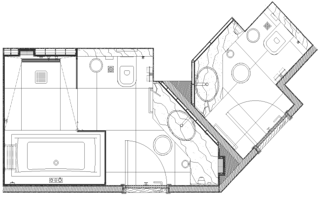 Toilet tiles and sanitary ware detail DWG AutoCAD file