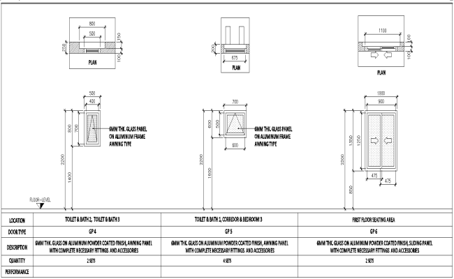 Toilet with Bath 2 and 3 Layout and Plumbing Design DWG File