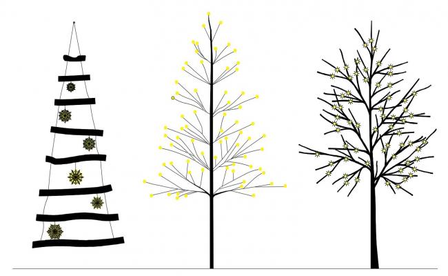 Trees and plants Elevation CAD Blocks