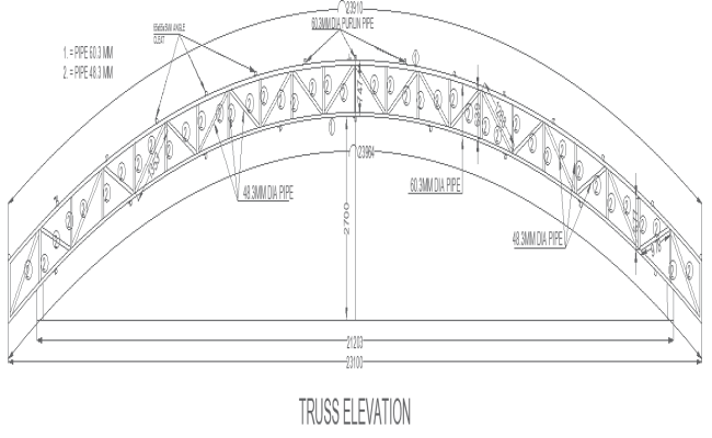 Truss Elevation Plan Drawing AutoCAD DWG File