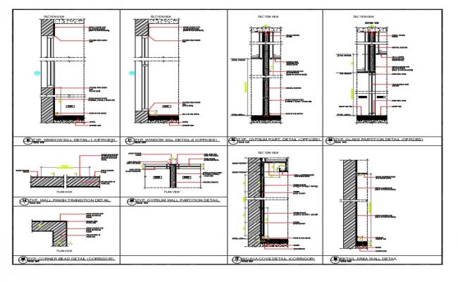 Typical Wall Section CAD Drawing DWG file