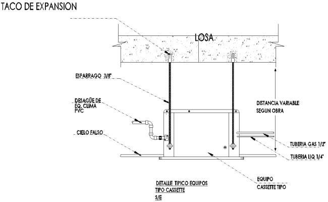 Typical Cassete type equipment detail DWG AutoCAD file