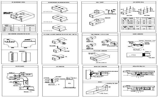 Chilled Water Fan Coil Fittings Detail AutoCAD DWG File