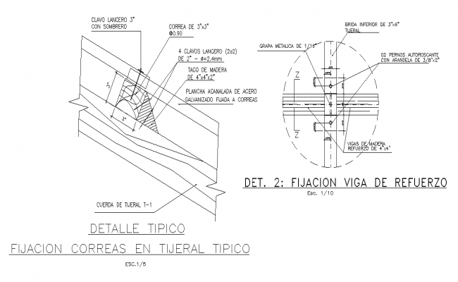 Typical fastening straps on typical truss cad drawing is given in this cad file. Download this 2d cad file now.