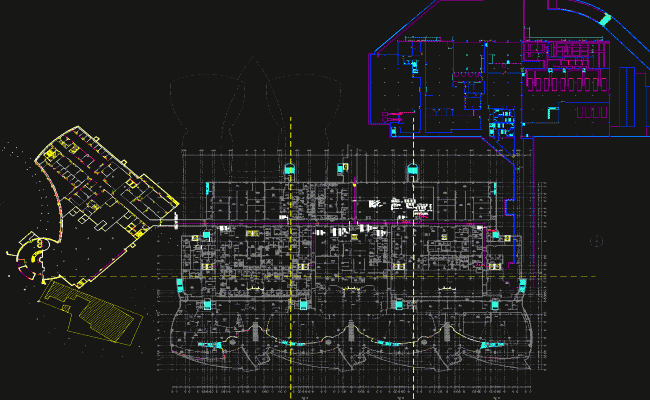 Hospital Layout Plan DWG CAD File with Detailed Floor Design