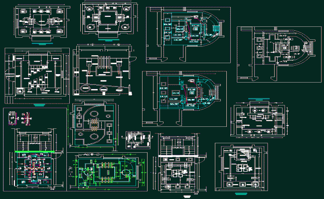 Detailed AutoCAD File of House False Ceiling Layout DWG Plan
