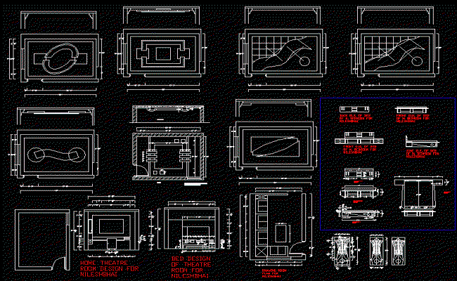 False Ceiling Design of Residence layout in DWG CAD Drawing File