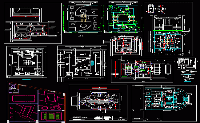 Residential False Ceiling DWG with Layouts for Bedrooms and Lounge