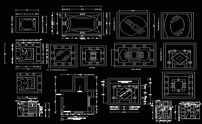 Residential False Ceiling Layout plan in DWG CAD Drawing File