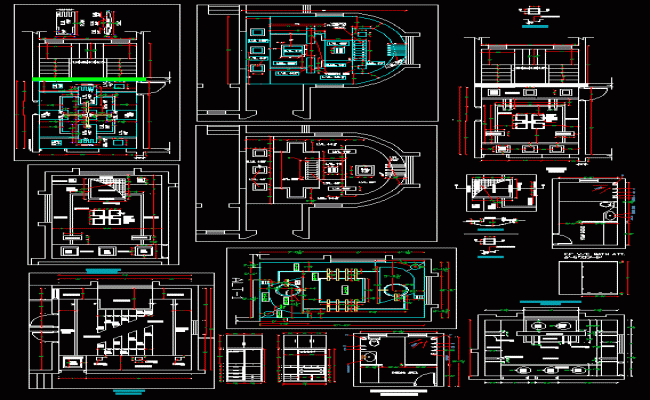 Ceiling Toilet and Cupboard DWG Layout for Interior Design Projects