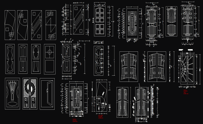 Detailed Wooden Door Block CAD Design DWG for Architectural Projects