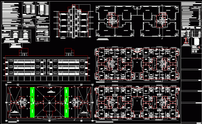 Multi-Floor Blueprint Layout DWG File for Architectural Planning