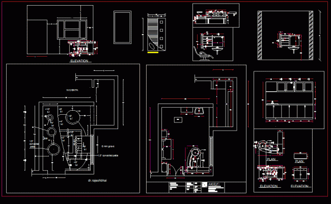 Dentist Clinic Floor Plan and Interior Ceiling Details AutoCAD File