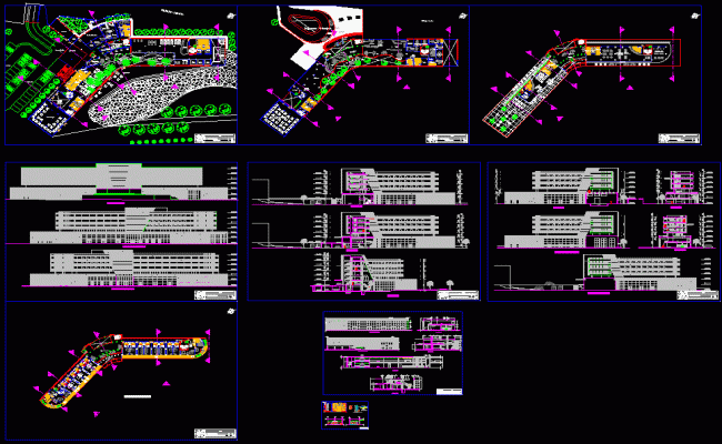 Five Star Hotel Floor and Elevation Plan in AutoCAD Drawing File
