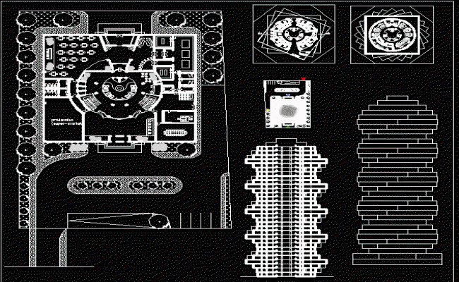 Spiral High Tower Hotel Design AutoCAD DWG Drawing File Layout