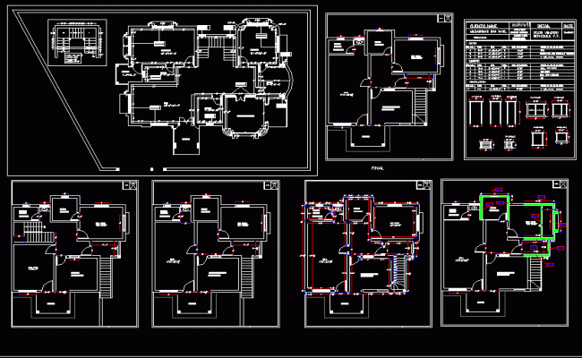 Door and Window CAD Layout DWG File for Architectural Design Plans