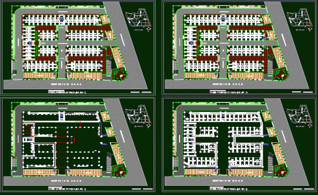 Modern Shopping Complex Floor Plan Design in AutoCAD DWG File Download