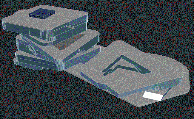 Zaha Hadid Spiral Tower Design AutoCAD Drawing with Dimensions