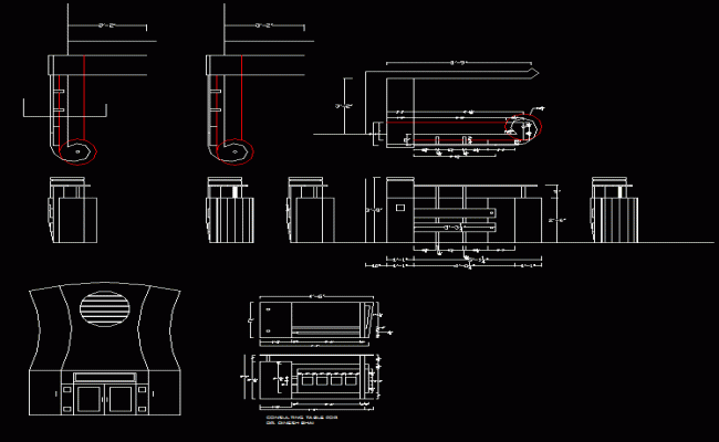 Modern Table AutoCAD Layout for Living Room and Office Spaces