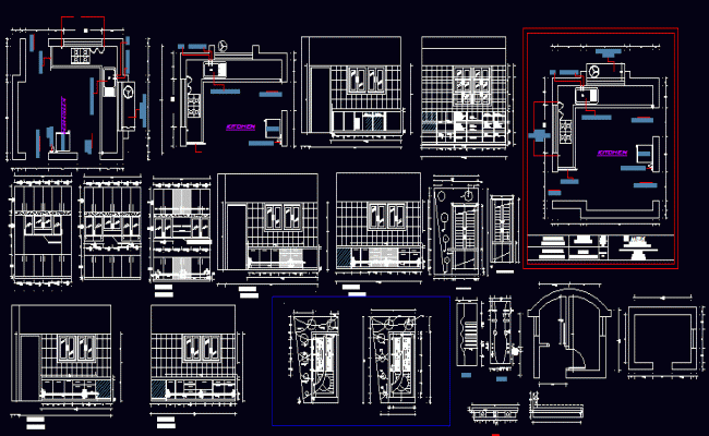 Modular Kitchen Interior Setup DWG File for CAD Design Projects