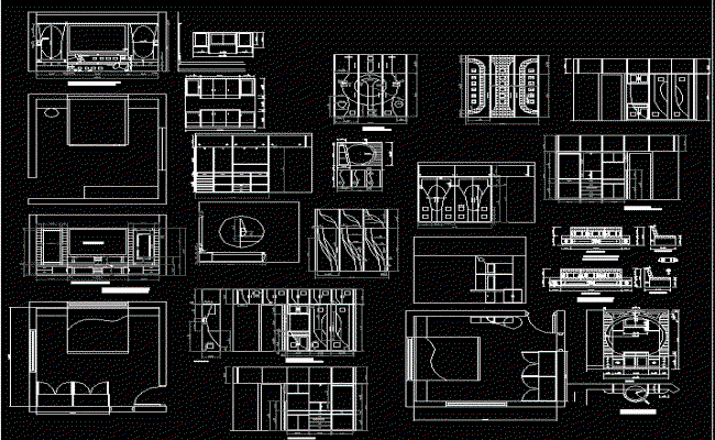 House Interior Layout Concepts CAD Drawing File DWG AutoCAD.