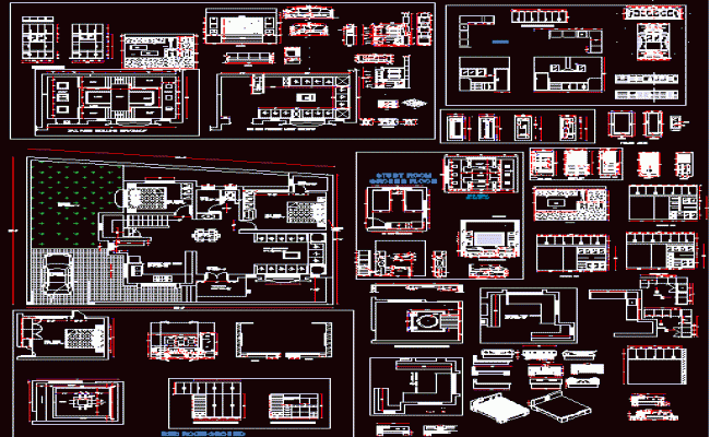 Residential Building Interior Design DWG File for CAD Projects