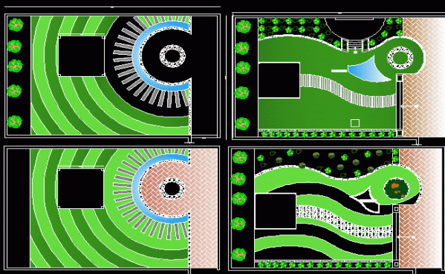 Landscape Garden Layout Design DWG File for AutoCAD Projects