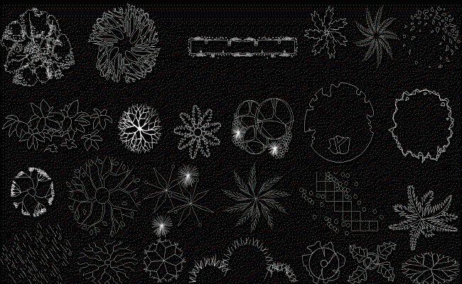 Tree and Landscape Layout DWG File for AutoCAD Design Projects
