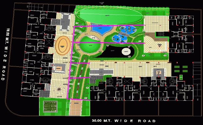 Modern Landscape Layout DWG File for AutoCAD Design Projects