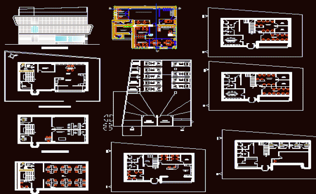 G2 Office Interior Plan with Elevation DWG File for CAD Projects