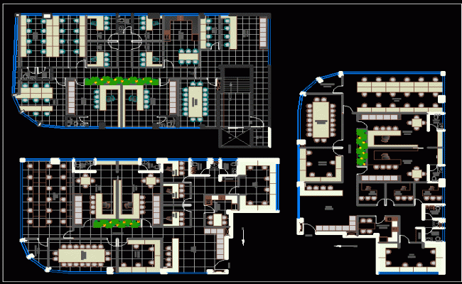 G1 Office Building Layout Plan DWG File for AutoCAD Projects