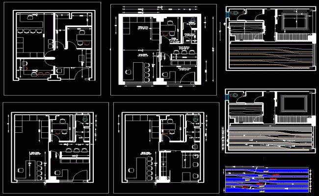 Office Workstation Layout DWG File for AutoCAD Interior Design