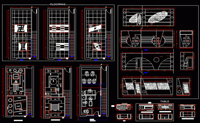 Office Ceiling and Interior Plan DWG File for AutoCAD Projects